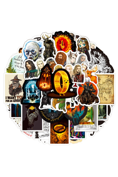 Choice 50pcs 50Pcs The Hobbit Graffiti Stickers Water Bottle Laptop Phone Bicycle Luggage Case Skateboard C