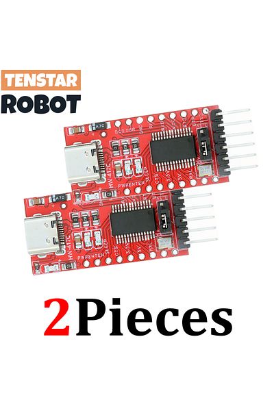 TENSTAR ROBOT 2pcs FT232 Module TENSTAR 2pcs FT232RL Type-C USB 3.3V 5.5V to TTL Serial Adapter Module FT232 USB T