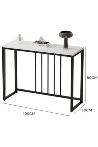 sharpdo Narrow Wooden Console Table for Entryway, Sofa for Hallway & Living Room, 100 x 30 x 80 cm,