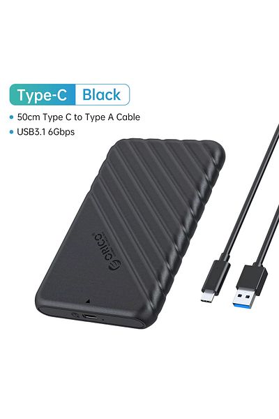 Orico Type-C C to A BK for PC Laptop MicroB USB3.0 2.5" External Storage HDD Case SATA 5Gbps HDD SSD