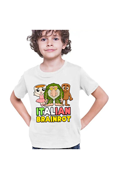 OEM Tricou Copii Baieti Brainrot Italian Patapim Sahur Ballerina