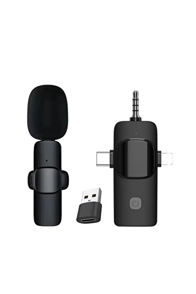 Choice ميكروفون لافالير لاسلكي 1 في 1 4 في 1 لأجهزة iPhone وAndroid مقاس 3.5 ...