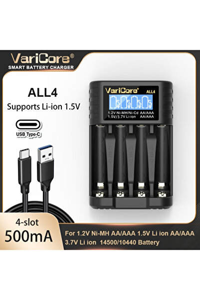 Choice4 ALL4 VariCore Universal 4 Slot Charger for 1.5V Li-ion / 1.2V Ni-MH A...