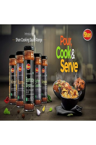 Shan Bombay Biryani Sauce 350 g Ready to Use Spice Mix for Authentic Rice Dishes with Rich Flavor