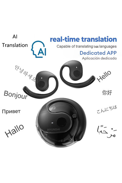 Choice1 سماعات أذن مترجمة بتقنية الذكاء الاصطناعي - سوداء | ترجمة فورية بـ ١٤...