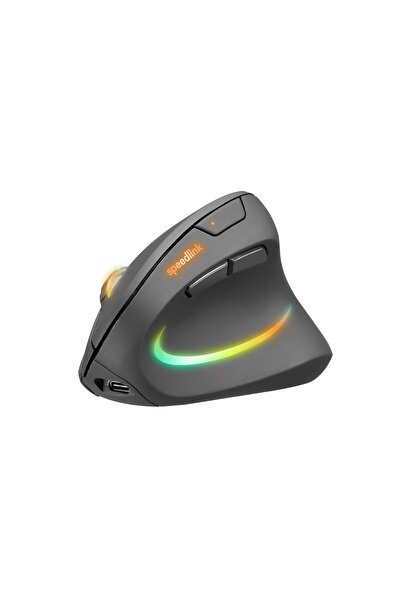 Speedlink Ποντίκι Piavi Pro με φωτισμό, επαναφορτιζόμενο, κάθετο, εργονομικό, ασύρματο, μαύρο, καουτσούκ για P