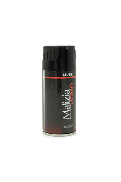 Malizia Uomo Musk Deodorant Body Spray for Men 150ml |Premium Deodorant 24H Protection