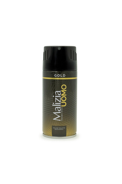 Malizia Uomo Gold Deodorant Body Spray for Men 150ml|Luxury Body Spray,Rich Scent,All-Day Freshness