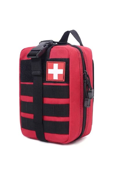 Choice6 حقيبة إسعافات أولية حمراء قطعة واحدة، حقائب طبية قابلة للتمزيق من شرك...