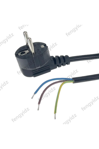 Choice Other 3G 0.75mm Black AC Extension Cable Type E/F Germany European Male Plug Replacement open end po