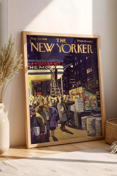 Saturn Pictură înrămată The New Yorker 22 noiembrie 1958 - Pictură de dimineața următoare