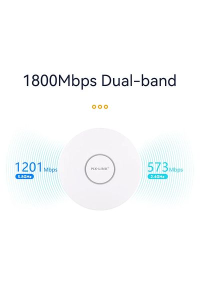 Choice PIX-LINK CAP07 1800M Wireless AP WiFi 6 Dual-band Panel Ceiling AP POE 802.11.ax Gigabit Access P...