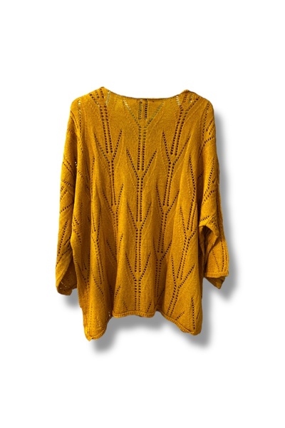 SUMEF Oversize ανοιχτόχρωμη μερσεριζέ πλεκτή μπλούζα γυναικεία λαιμόκοψη V (Συμβατό με μέγεθος 38-52)