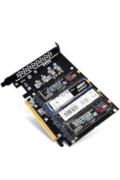 Choice black PCIE to M.2 NVME Adapter NVMe M.2 PCI Express Adapter 32Gbps PCI-E Card PCI x16 M Key SSD Comp