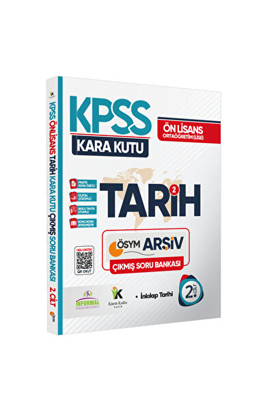 Karakutu Yayınları KPSS Önlisans-Ortaöğretim Tarih Kara Kutu 2.Cilt Çıkmış So...