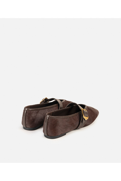 İpekyol Thai Feather Shoes with Metal Buckle