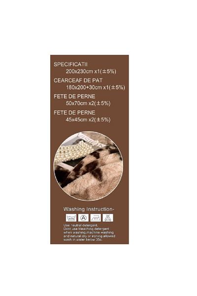 OEM Cocolino fluffy bed linen for double bed, made of plush microfiber, with elastic 160-180x200 cm
