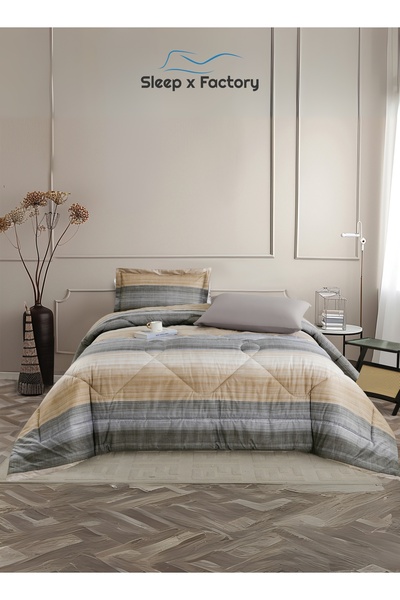 Sleep x Factory Rest Dose 4-Piece Comforter Set – Soft Polyester Fabric & Filling – Size 240×180 cm