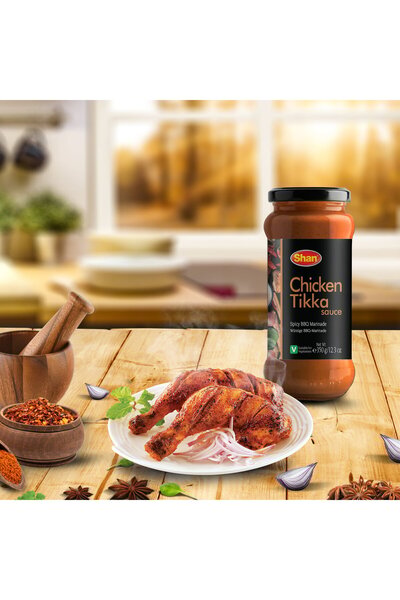 Shan Chicken Tikka Sauce 350 g Ready-to-Cook Marinade for Authentic BBQ Flavor & Juicy Tikka