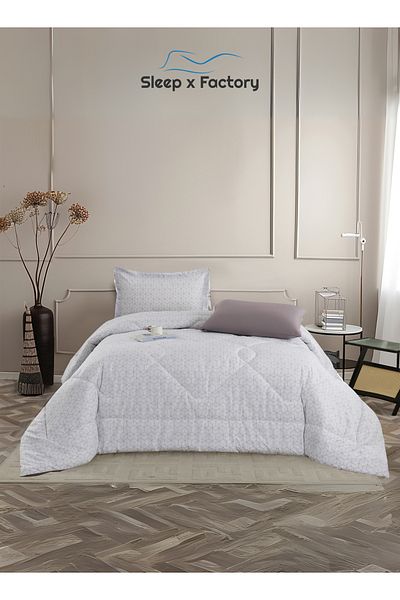 Sleep x Factory Rest Dose 4-Piece Comforter Set – Soft Polyester Fabric & Filling – Size 240×180 cm