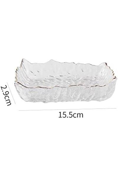 sharpdo Innovative and Simple Square Frost Design Glass Dinner Plates Set of 4