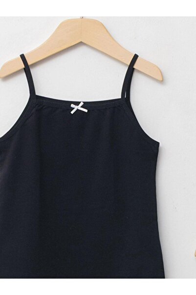 LC Waikiki Square Collar Basic Strap Cotton Girls Undershirt 2-Piece (W1)