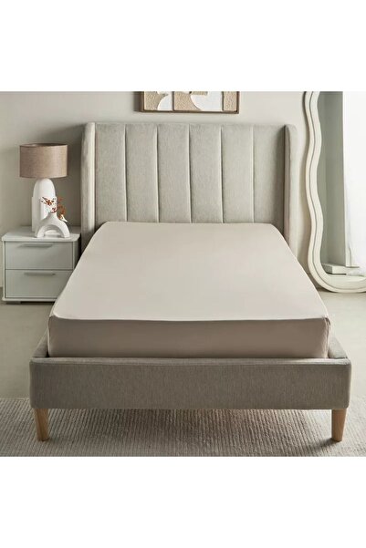 Home Box Purely-percale 300TC Double Fitted Sheet - 140x200+40 cm