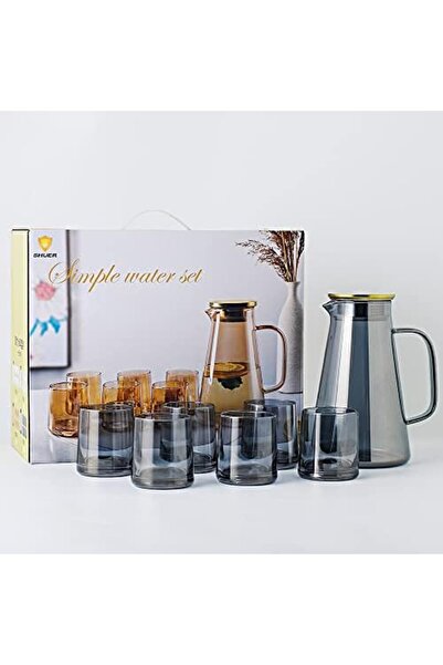 sharpdo Sharbedo Set of High-Temperature Resistant Glass Cups, 6 Pieces, T-Shaped Design