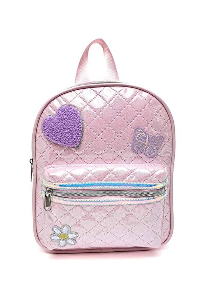 R&B Pink Appliqued Backpack For Girls
