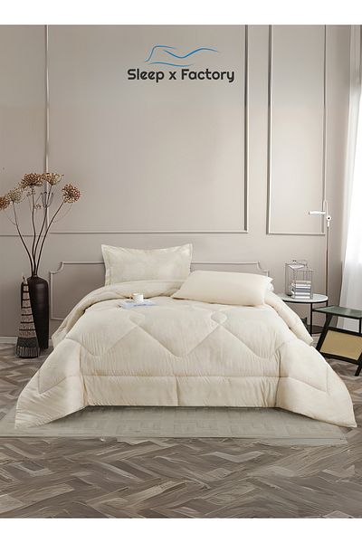 Sleep x Factory Rest Dose 4-Piece Comforter Set – Soft Polyester Fabric & Filling – Size 240×180 cm