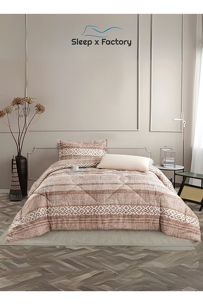 Sleep x Factory Rest Dose 4-Piece Comforter Set – Soft Polyester Fabric & Filling – Size 240×180 cm