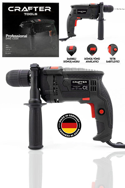 CRAFTERTOOLS Profesyonel 13mm Metal Şanzuman Elektrikli Matkap