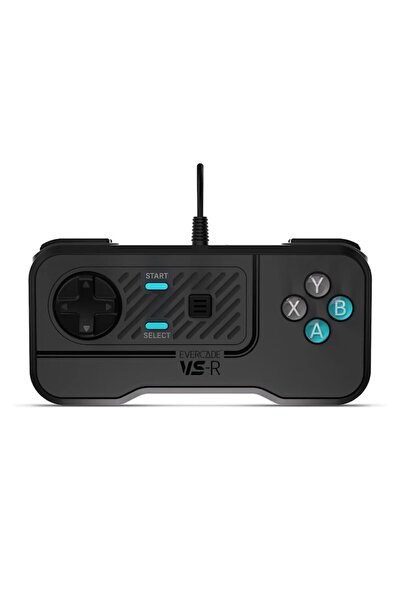EVERCADE Wired Controller, VS-R, PC, Mac Compatible, Retro, D-Pad, USB, Black