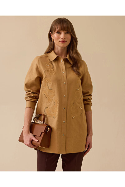 SCL Nakış Detaylı Baskılı Ceket