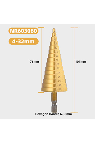Choice3 4-32 1pc/3pcs 3-12mm4-12mm 4-20mm 4-32mm Straight Groove Step Drill B...