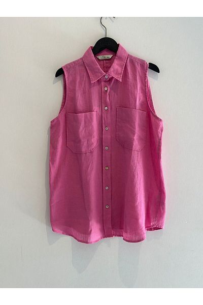 U.S. Polo Assn. Double Pocket Sleeveless Linen Shirt