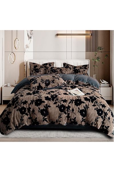 OEM Cocolino fluffy bed linen for double bed, made of plush microfiber, with elastic 160-180x200 cm