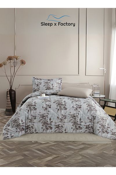 Sleep x Factory Rest Dose 4-Piece Comforter Set – Soft Polyester Fabric & Filling – Size 240×180 cm