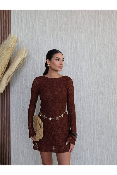 ESRAHELVACI Lace Long Sleeve Dress