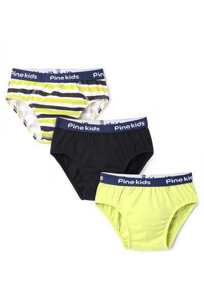 Pine kids Cotton Elastane Knit Briefs Pack of 3 - Assorted