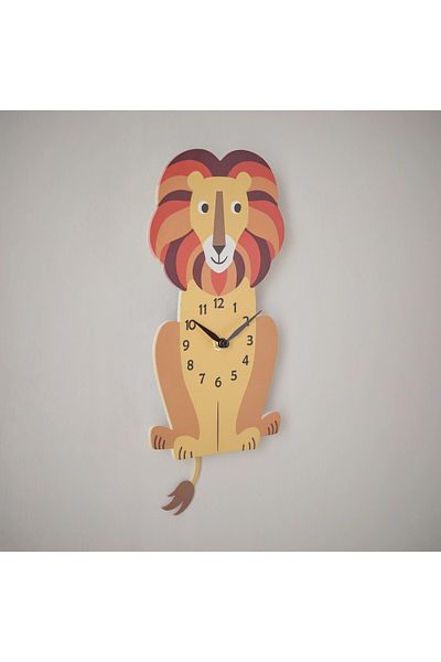 Home Box Playland Lion Pendulum Wall Clock - 25.8x36 cm