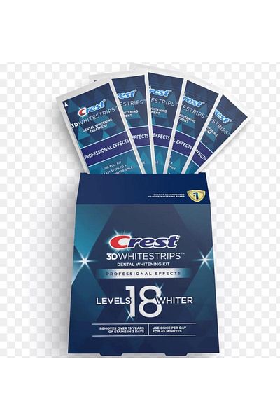 CREST Crest Teeth Whitening Treatment, Set of 10 sachets (20 strips) LEVEL 18 3D Whitestrips