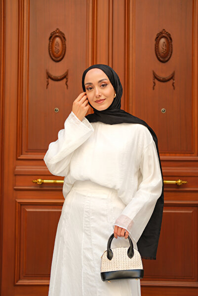 LOCCO Women's Self Patterned Double Suit White