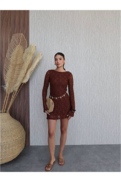 ESRAHELVACI Lace Long Sleeve Dress
