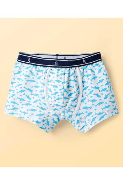 Pine kids Cotton Elastane Knit Trunks with Fish Print Pack of 3 - Assorted