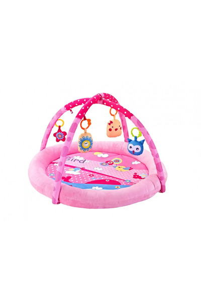 Ælements Saltea de activități pentru bebeluși cu 4 jucării detașabile, margin...