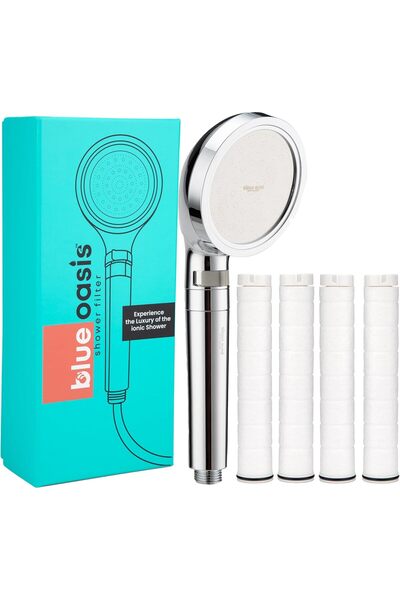 Blue Oasis Shower Filter | TUV 99% Certified | KDF-55 & Carbon Fiber Technolo...