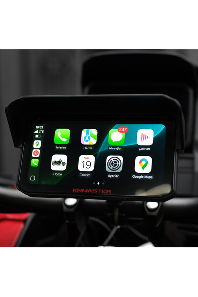 Knmaster MOTOPLAY 1500 – CarPlay & Android Auto Destekli Motosiklet Multimedya Ekranı