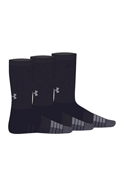 Under Armour - UA Youth Heatgear 3pk Crew - أسود / أسود / فولاذي