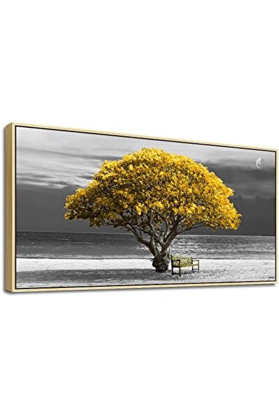 Emoda home Trove لوحة جدارية من قماش المناظر الطبيعية البوهيمية (60 × 120 سم) - معلقة جدارية كبيرة بإطار